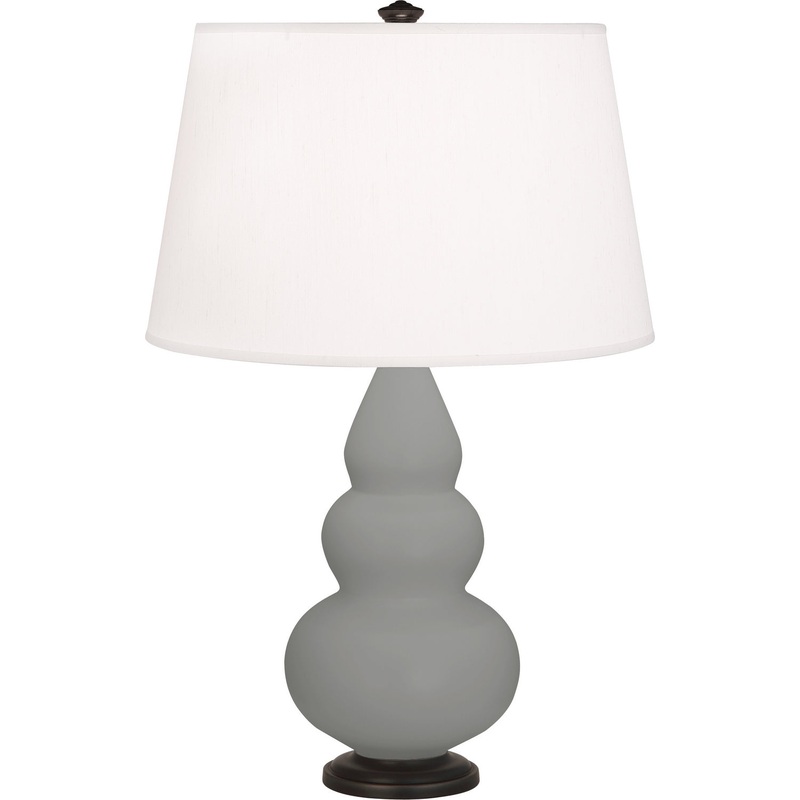 Small Triple Gourd One Light Accent Lamp in Matte Smoky Taupe Glazed w/Deep Patina Bronze