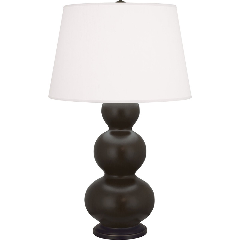 Triple Gourd One Light Table Lamp in MatteCoffee Glazed w/Deep Patina Bronze