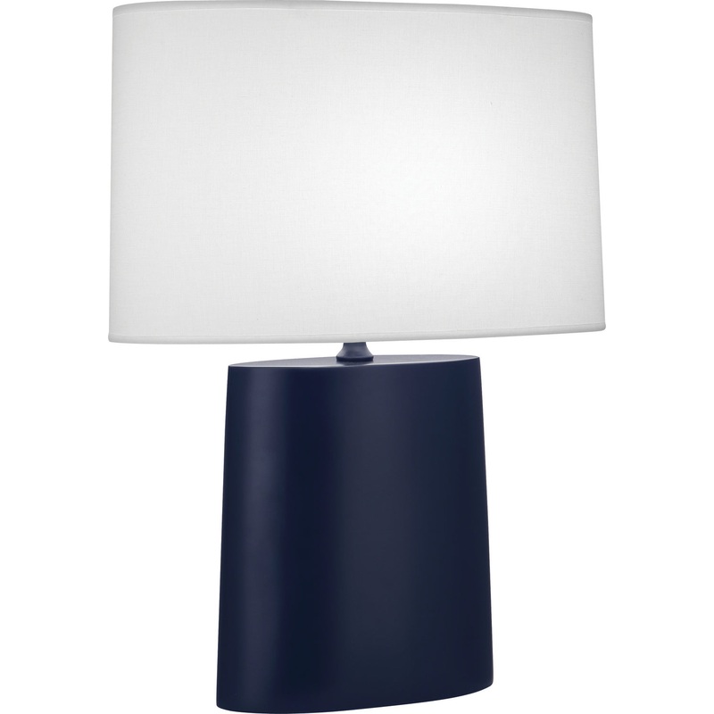 Victor One Light Table Lamp in Matte Midnight Blue Glazed
