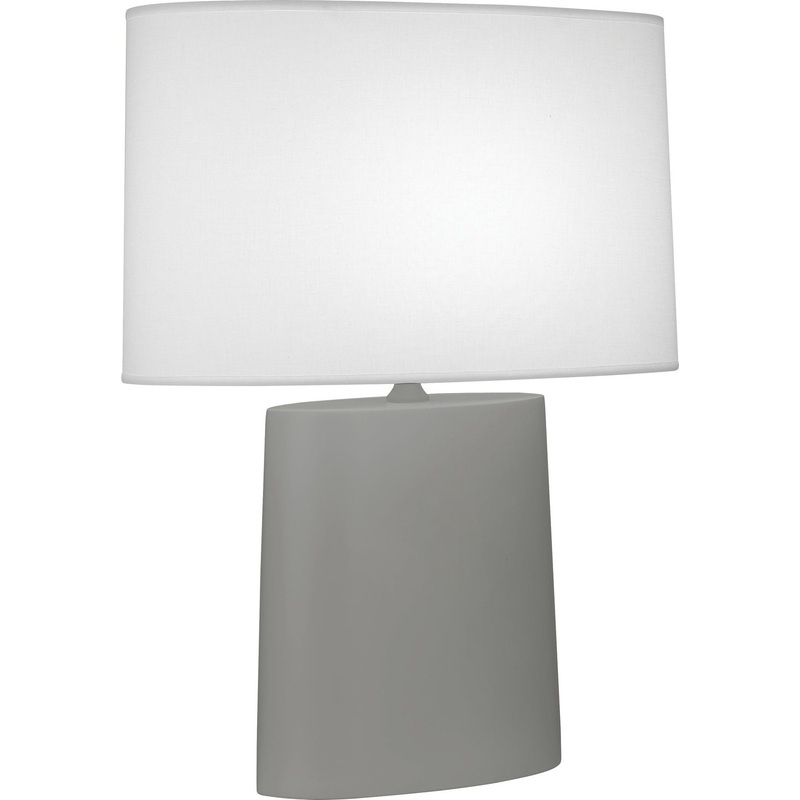 Victor One Light Table Lamp in Matte Smoky Taupe Glazed