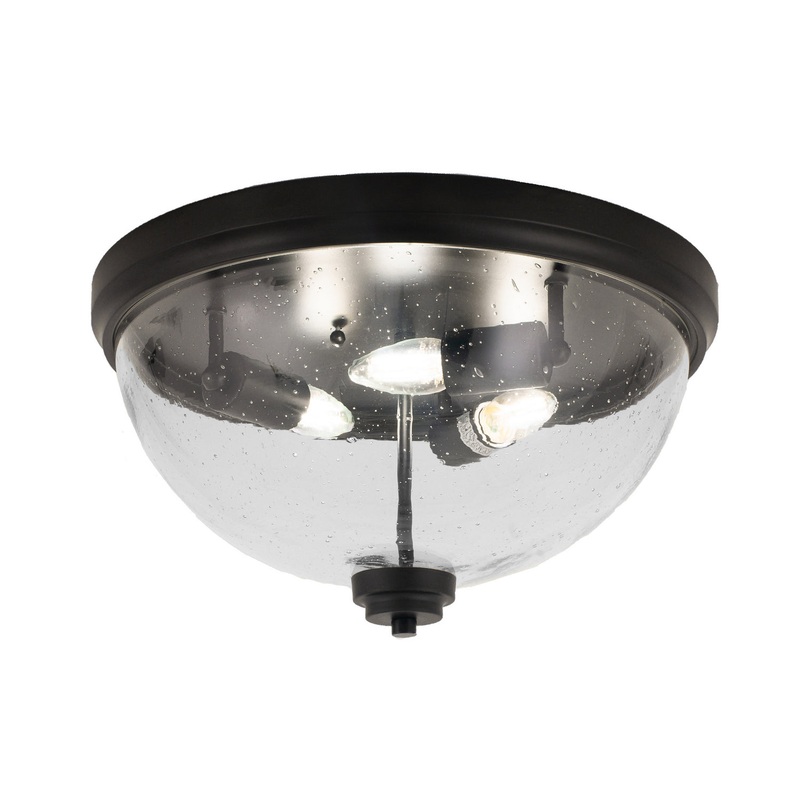 Any Three Light Flush Mount in Matte Black