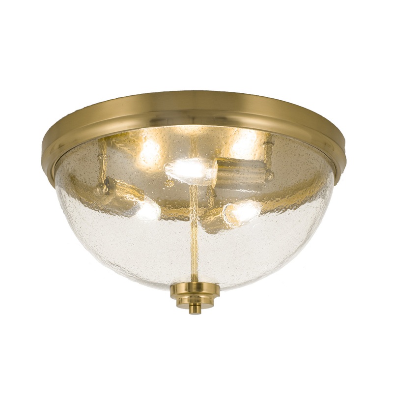 Any Three Light Flush Mount in New Age Brass