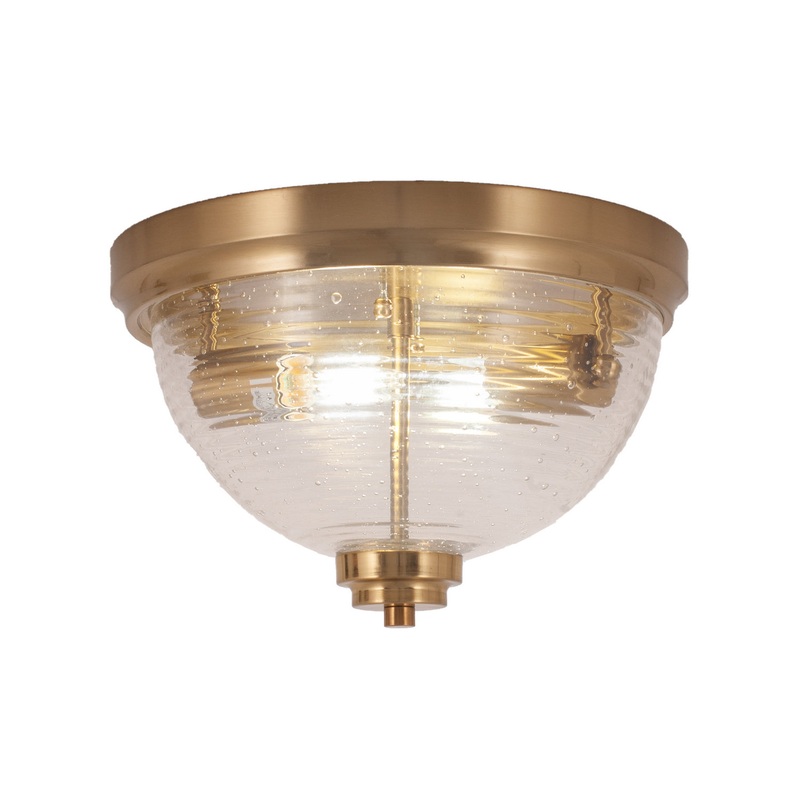 Any Two Light Flush Mount in New Age Brass