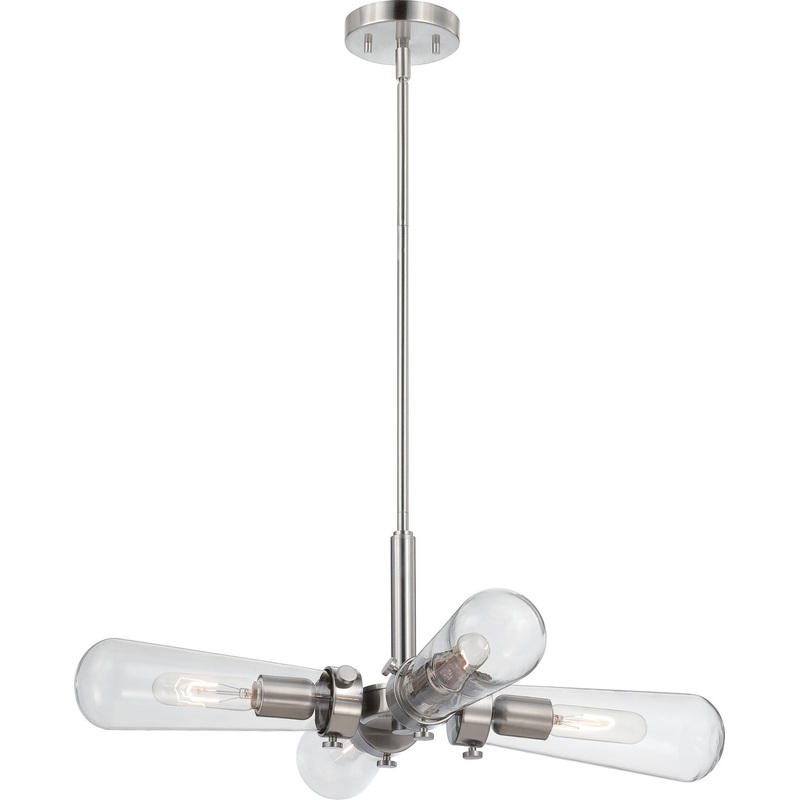 Beaker Four Light Pendant in Brushed Nickel
