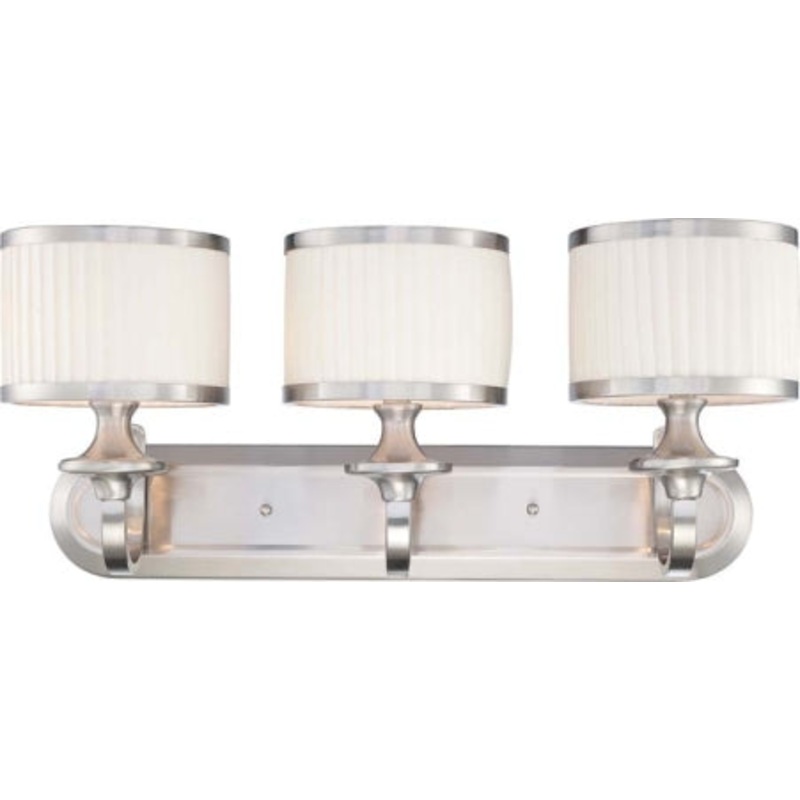 Candice Three Light Vanity in Brushed Nickel