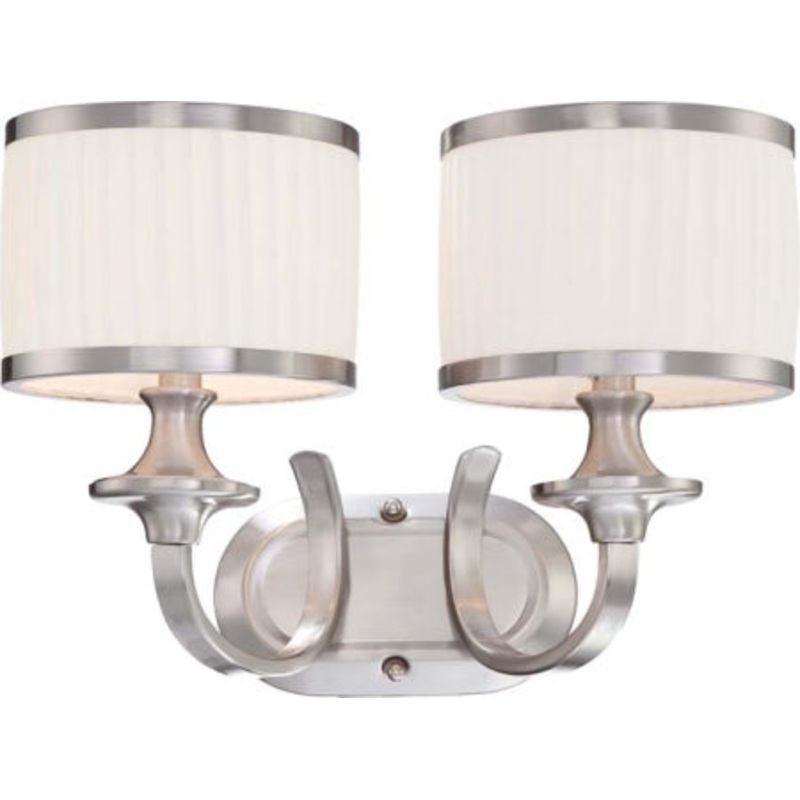 Candice Two Light Vanity in Brushed Nickel