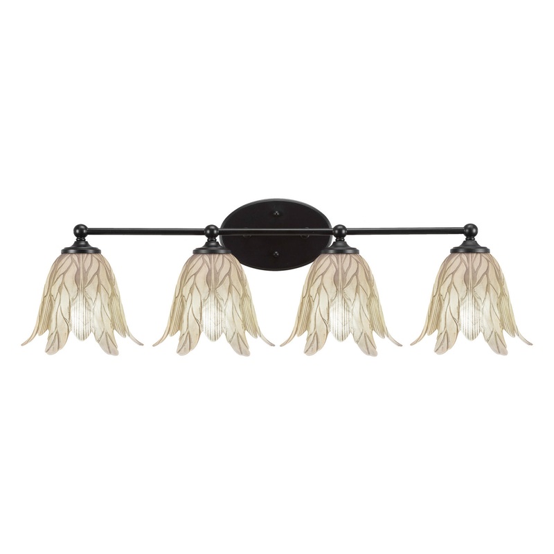 Capri Four Light Bathroom Lighting in Black