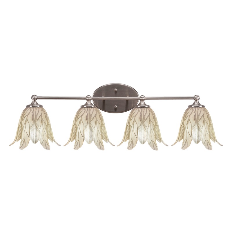 Capri Four Light Bathroom Lighting in Brushed Nickel