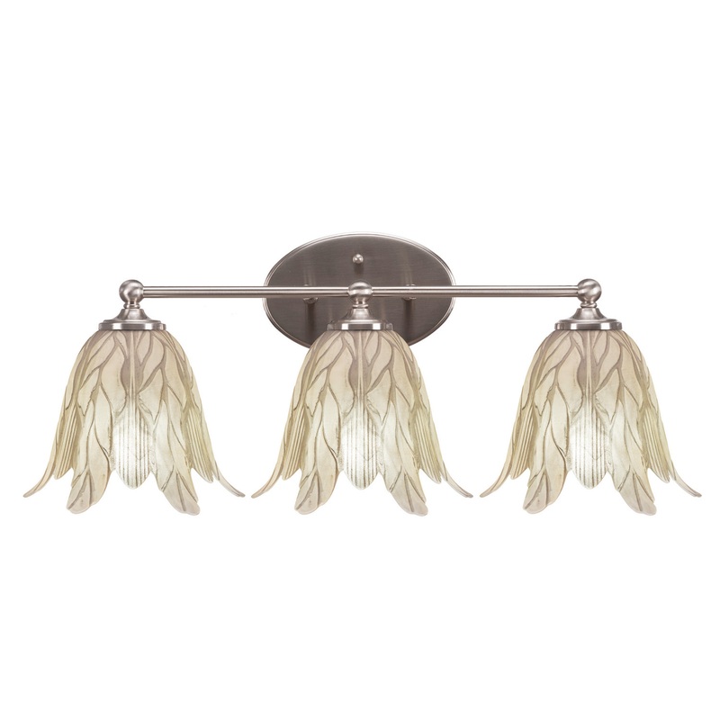 Capri Three Light Bathroom Lighting in Brushed Nickel