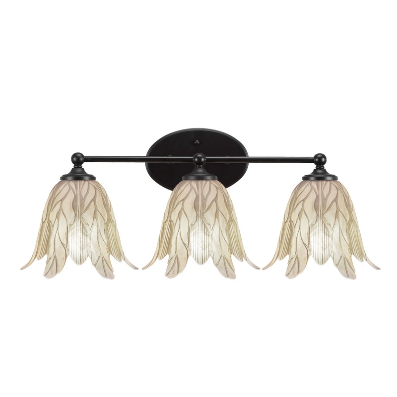 Capri Three Light Bathroom Lighting in Matte Black