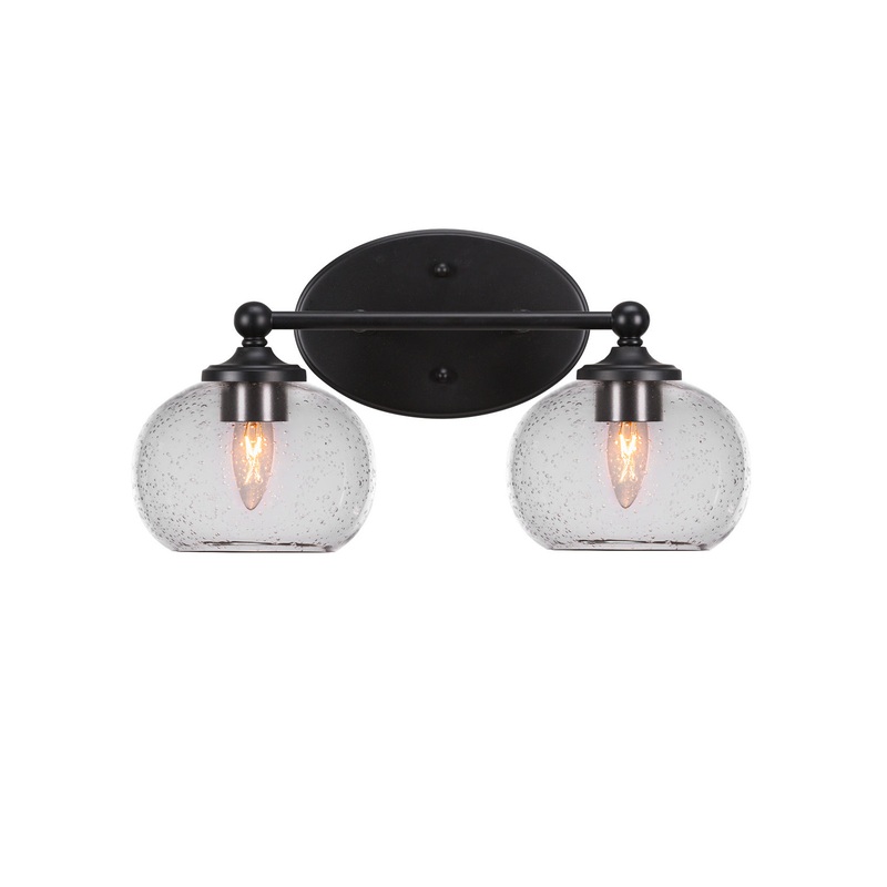 Capri Two Light Bathroom Lighting in Matte Black