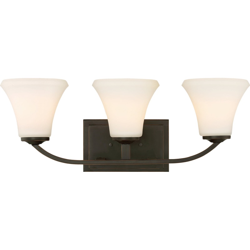 Fawn Three Light Vanity in Mahogany Bronze