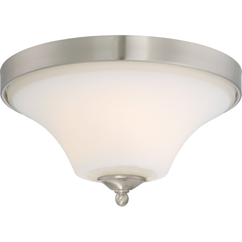 Fawn Two Light Flush Mount in Brushed Nickel