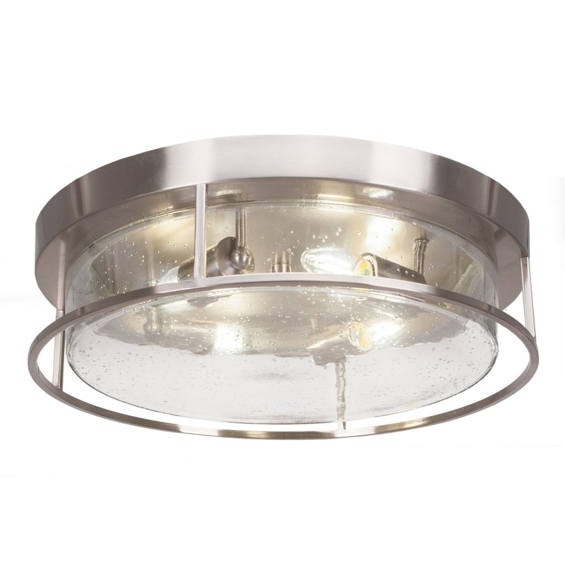 Flush Mounts Four Light Flush Mount in Brushed Nickel