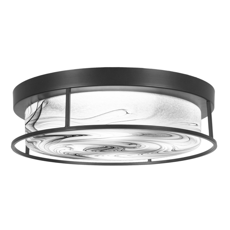 Flush Mounts Four Light Flush Mount in Matte Black