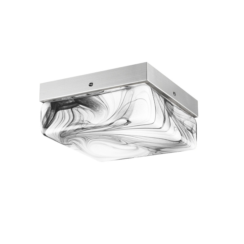 Flush Mounts Two Light Flush Mount in Brushed Nickel