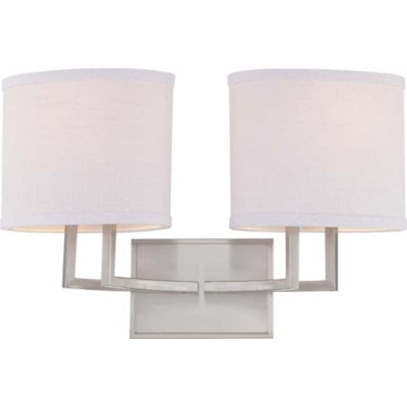 Gemini Two Light Vanity in Brushed Nickel