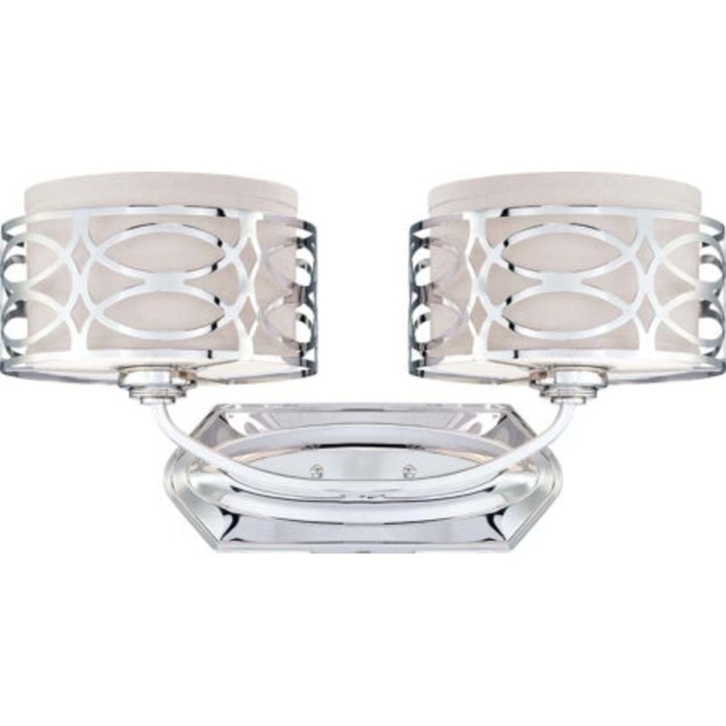 Harlow Two Light Vanity in Polished Nickel