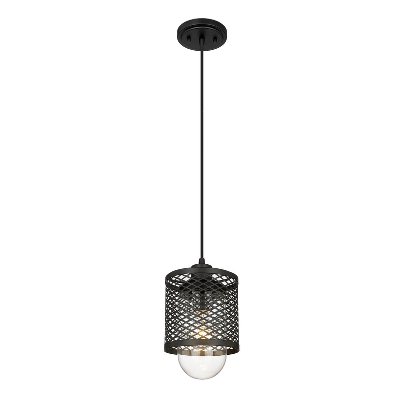 Kipton One Light Mini Pendant in Matte Black