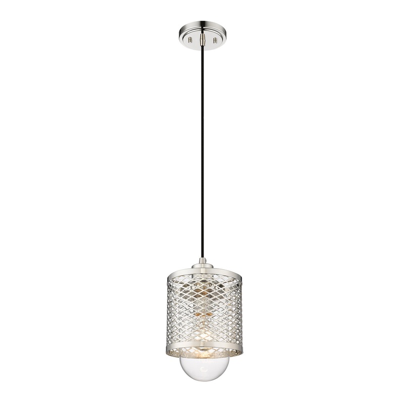 Kipton One Light Mini Pendant in Polished Nickel