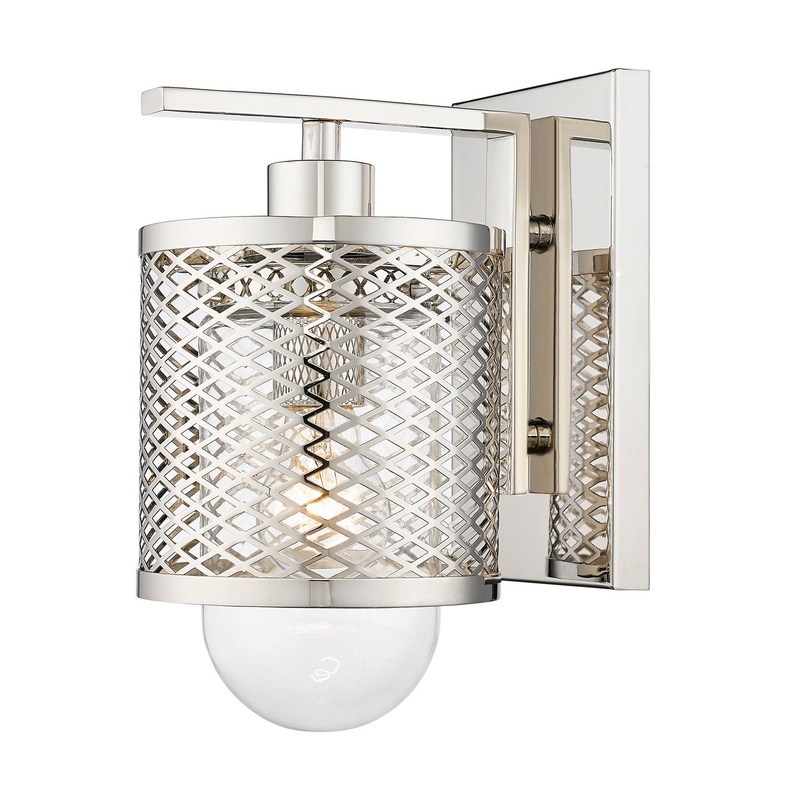 Kipton One Light Wall Sconce in Polished Nickel