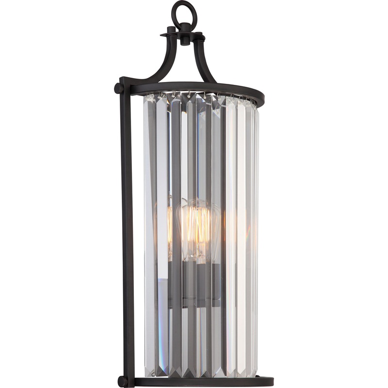 Krys One Light Wall Sconce in Aged Bronze