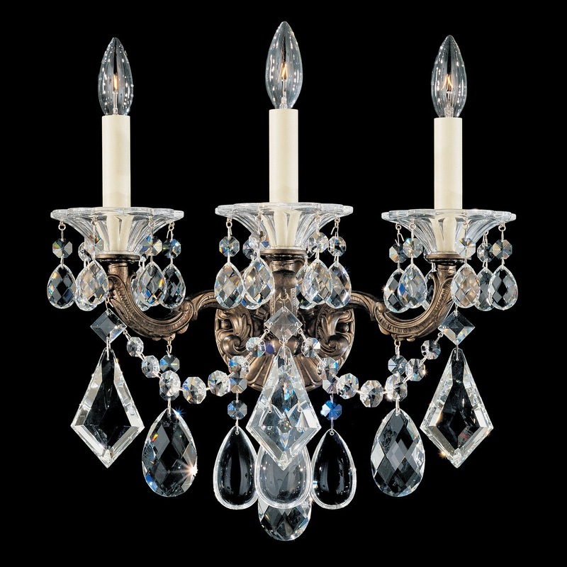 La Scala Three Light Wall Sconce in Heirloom Bronze
