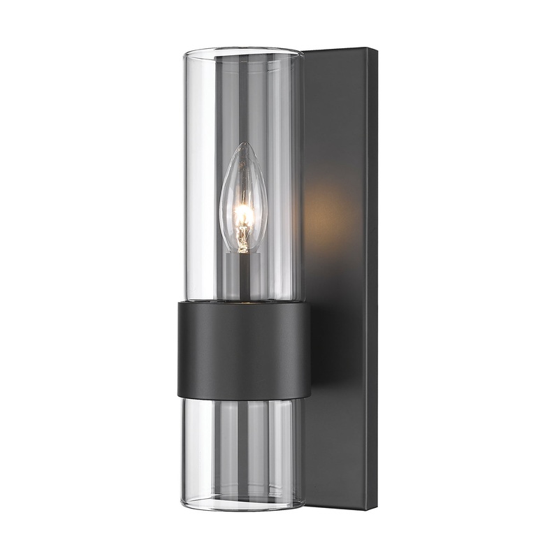 Lawson One Light Wall Sconce in Matte Black