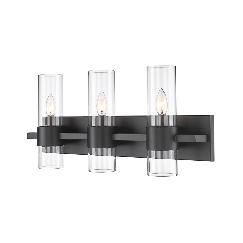 Lawson Three Light Vanity in Matte Black