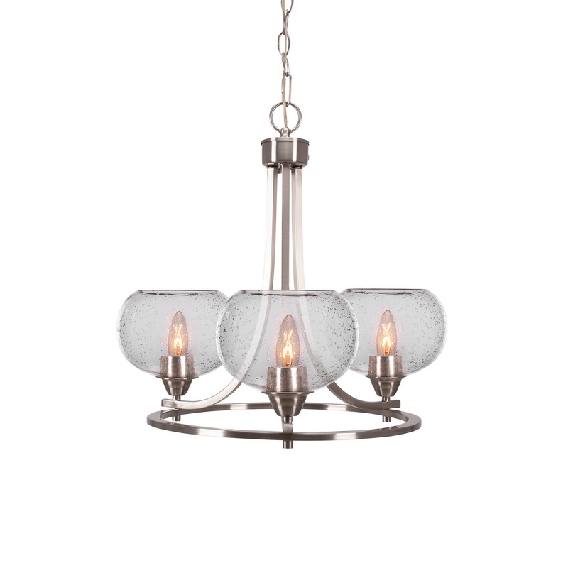 Paramount Three Light Chandelier in Brushed Nickel