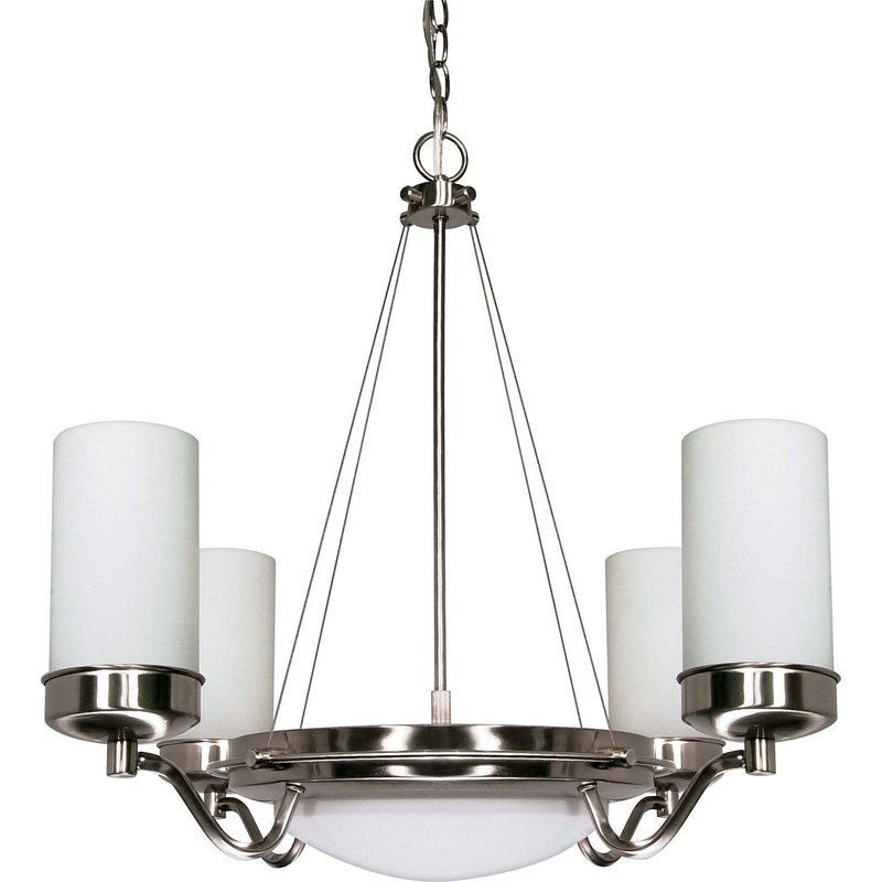 Polaris Six Light Chandelier in Brushed Nickel