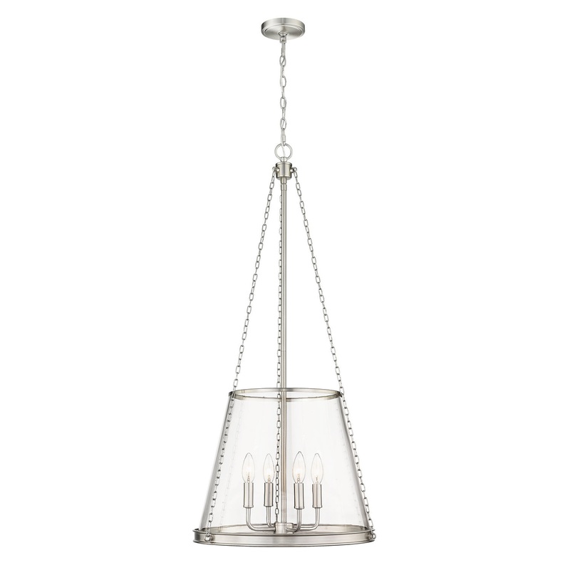 Prescott Four Light Pendant in Brushed Nickel