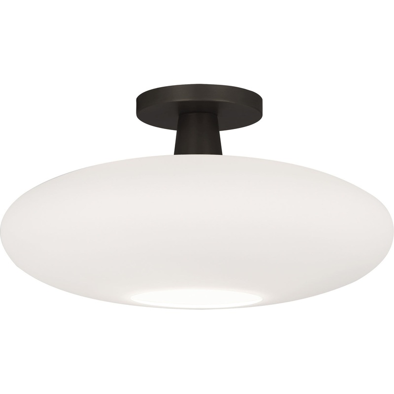 Rico Espinet Ovo One Light Flushmount in Deep Patina Bronze