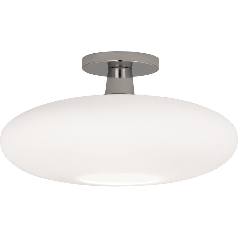 Rico Espinet Ovo One Light Flushmount in Polished Nickel