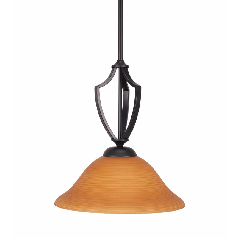 Zilo One Light Pendant in Matte Black
