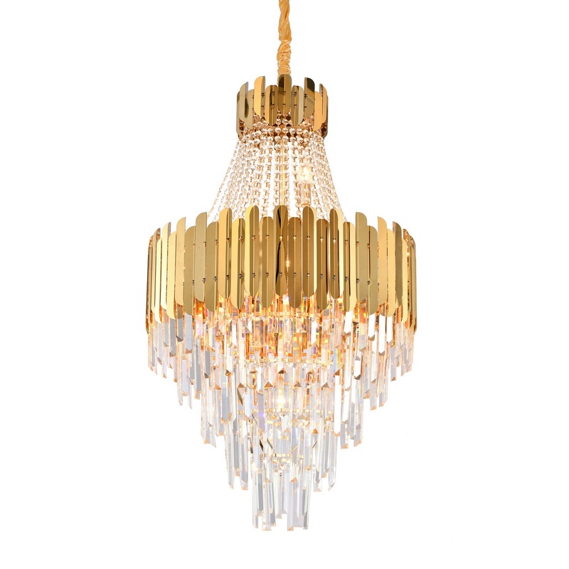 15 Light Chandelier in Gold