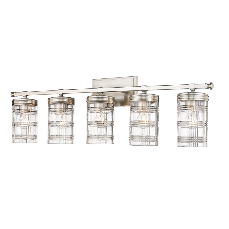 Archer Five Light Vanity in Brushed Nickel