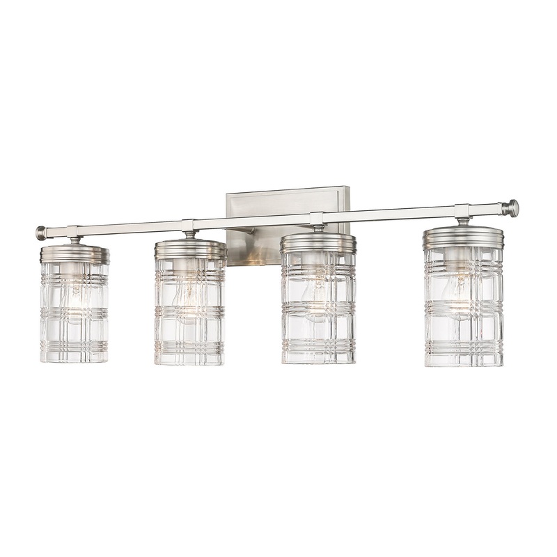 Archer Four Light Vanity in Brushed Nickel