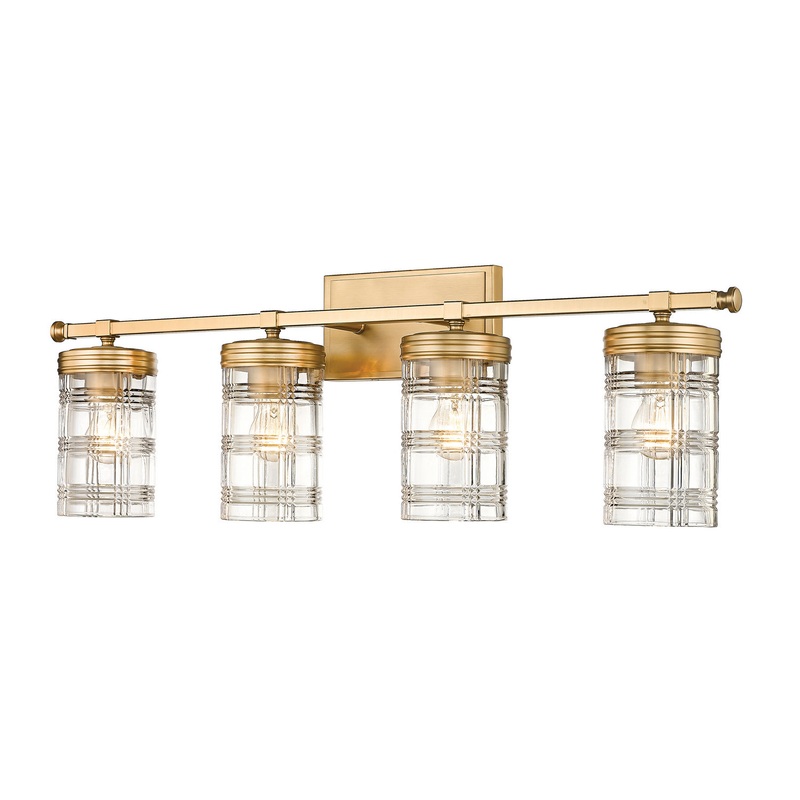 Archer Four Light Vanity in Heirloom Gold
