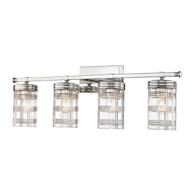 Archer Four Light Vanity in Polished Nickel