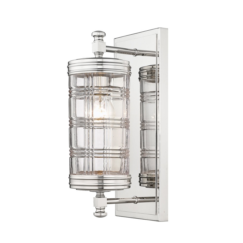 Archer One Light Wall Sconce in Polished Nickel