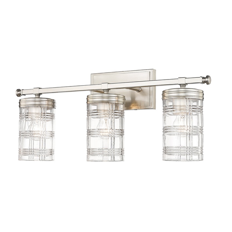 Archer Three Light Vanity in Brushed Nickel
