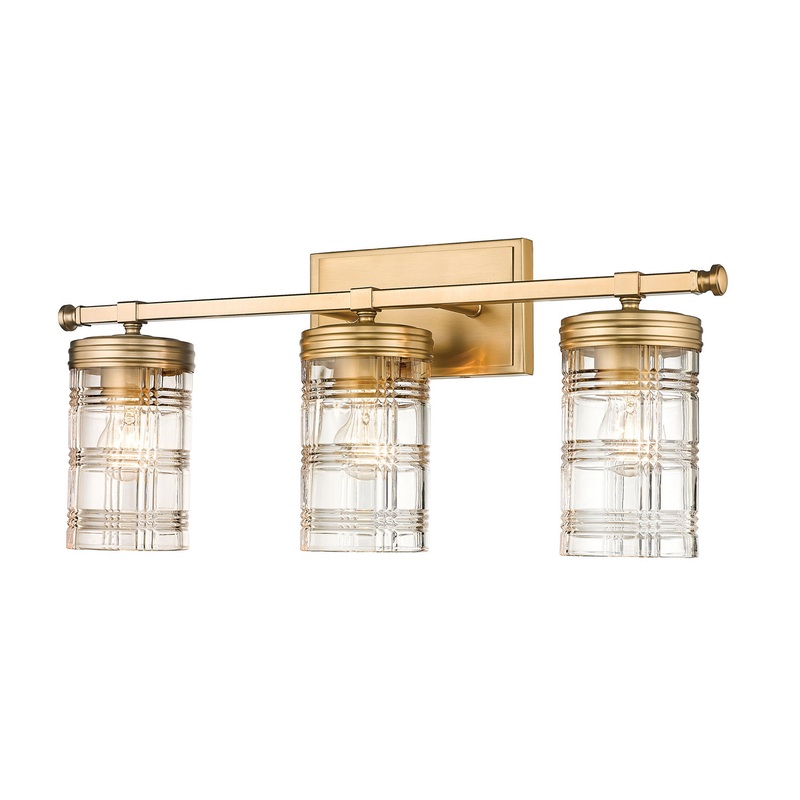 Archer Three Light Vanity in Heirloom Gold