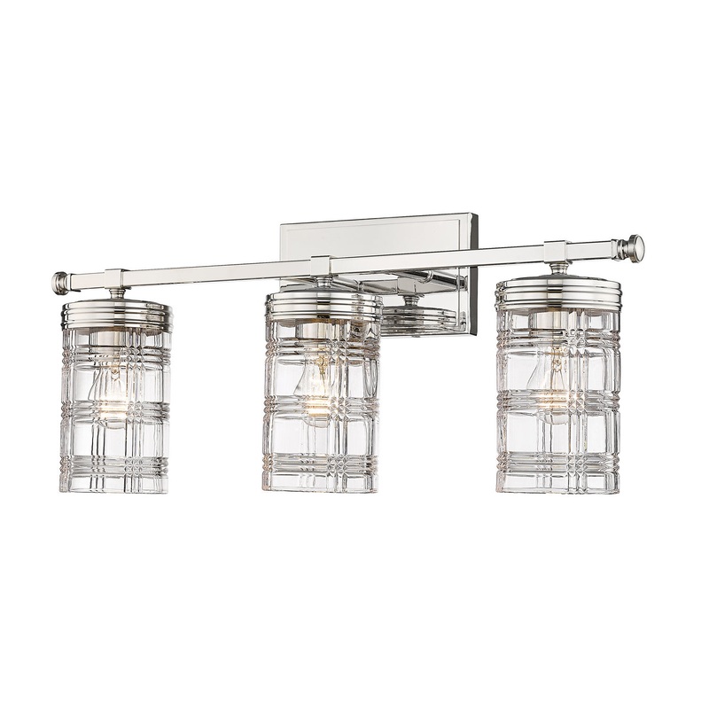 Archer Three Light Vanity in Polished Nickel