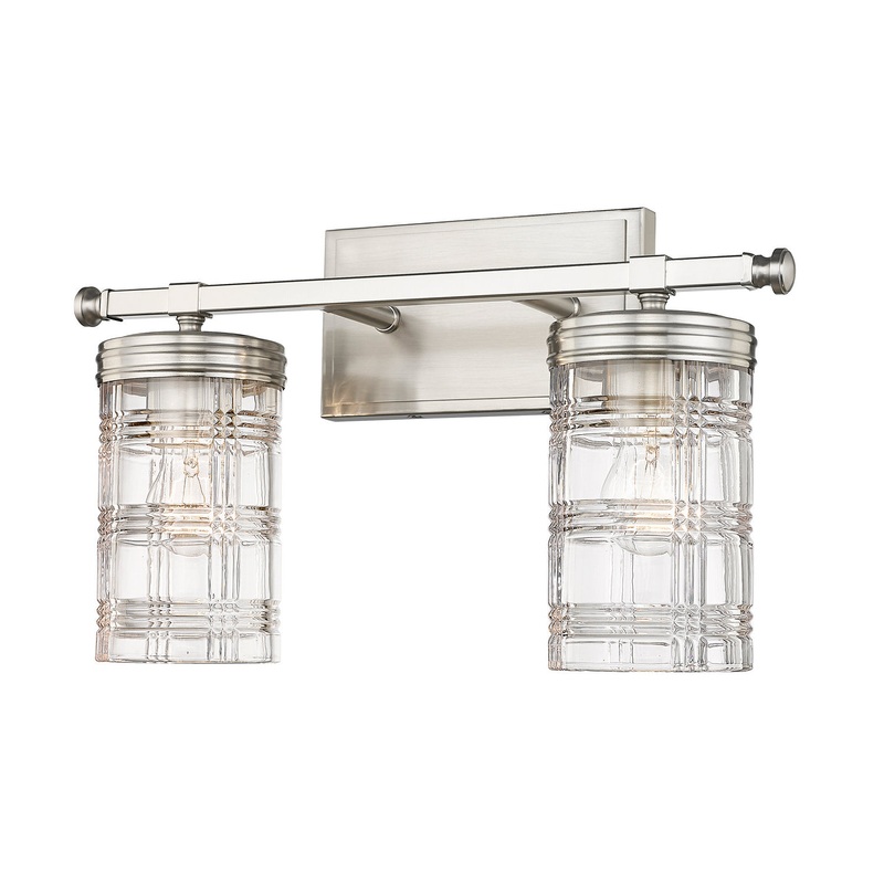 Archer Two Light Vanity in Brushed Nickel