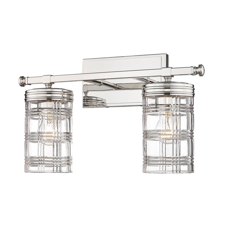 Archer Two Light Vanity in Polished Nickel