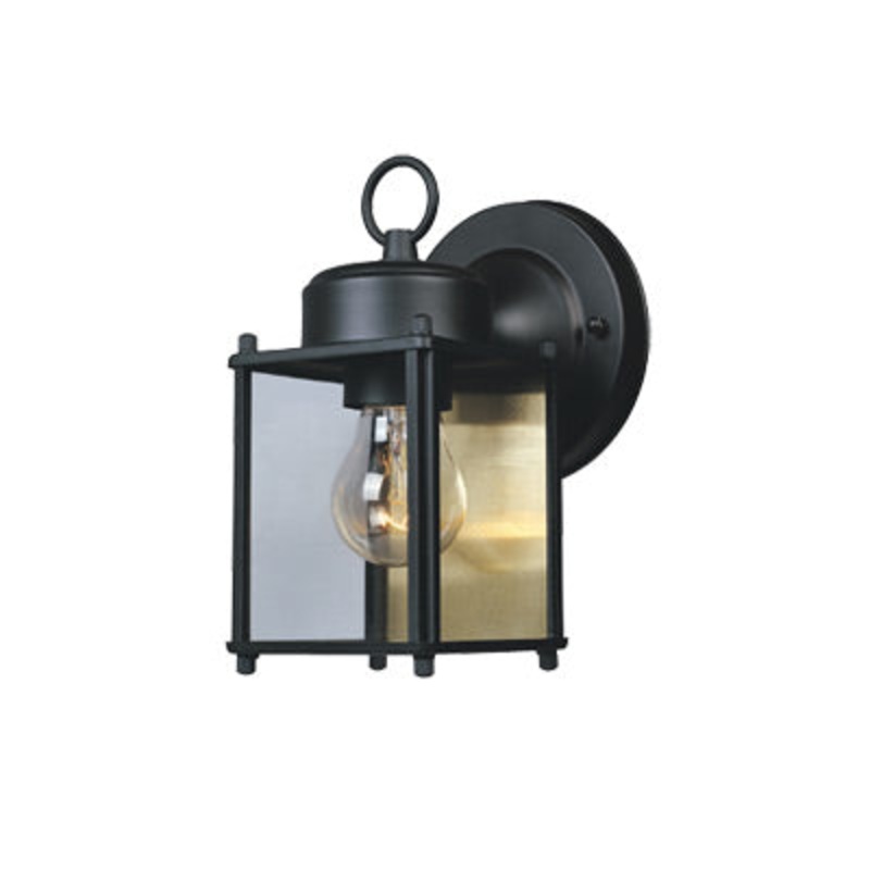 Basic Porch One Light Wall Lantern in Black
