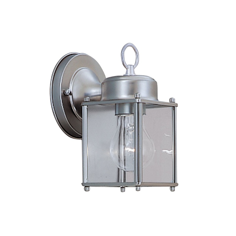 Basic Porch One Light Wall Lantern in Pewter