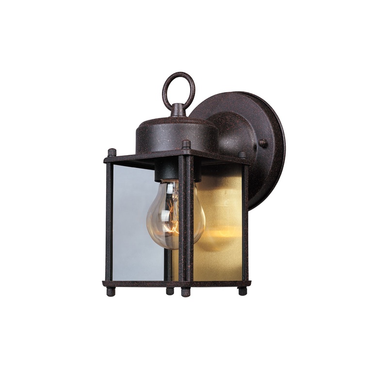 Basic Porch One Light Wall Lantern in Rust Patina