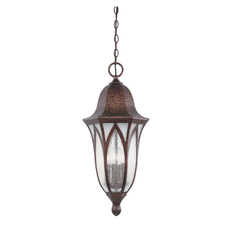 Berkshire Four Light Hanging Lantern in Burnished Antique Copper